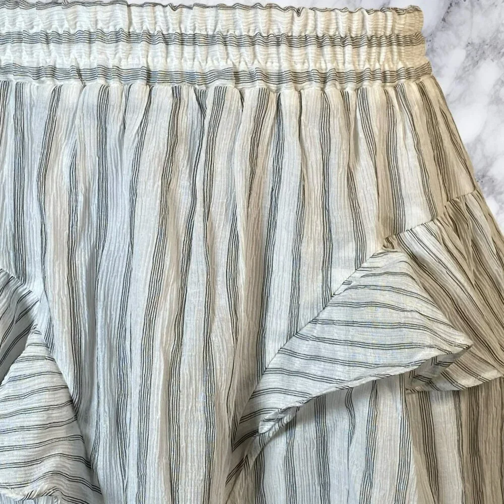 Michael Kors Striped Skirt in Black/Bone